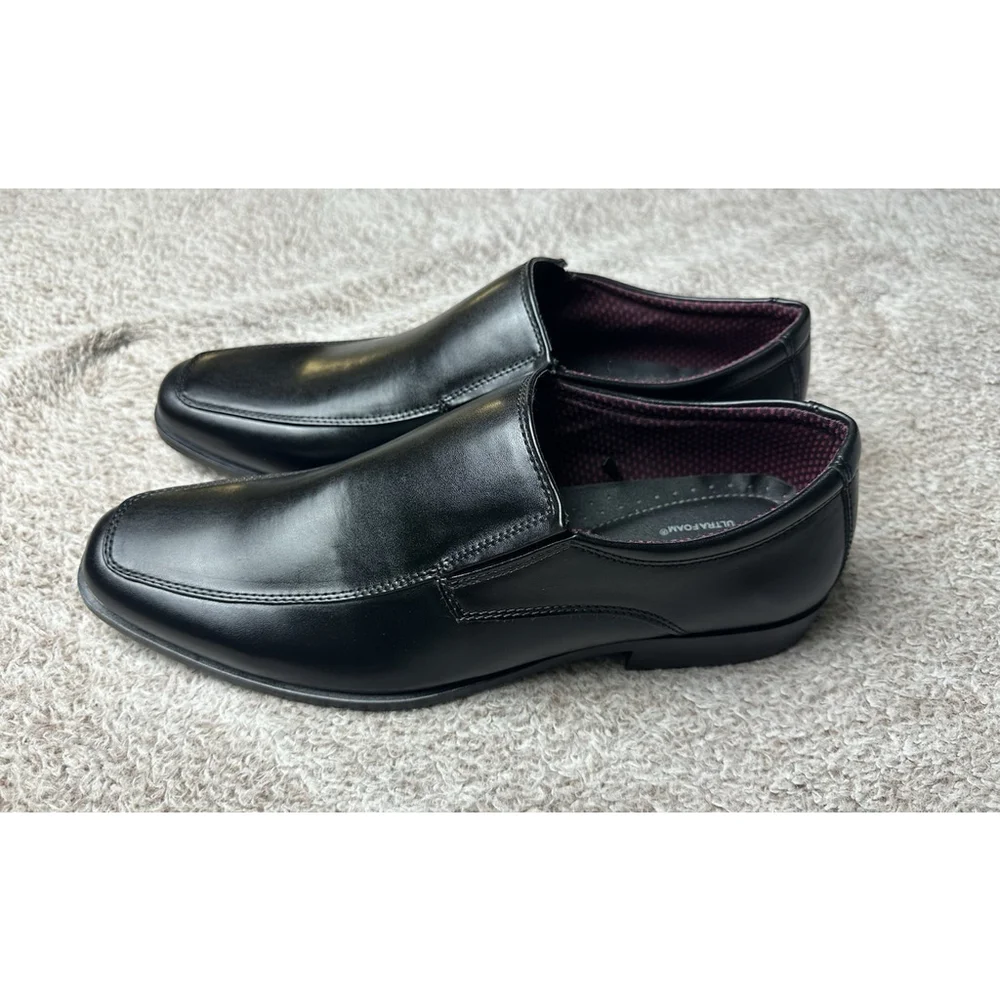 Perry Ellis Portfolio Shoes Black Ultra Foam Pablo Slip On Loafers Mens 9.5 M